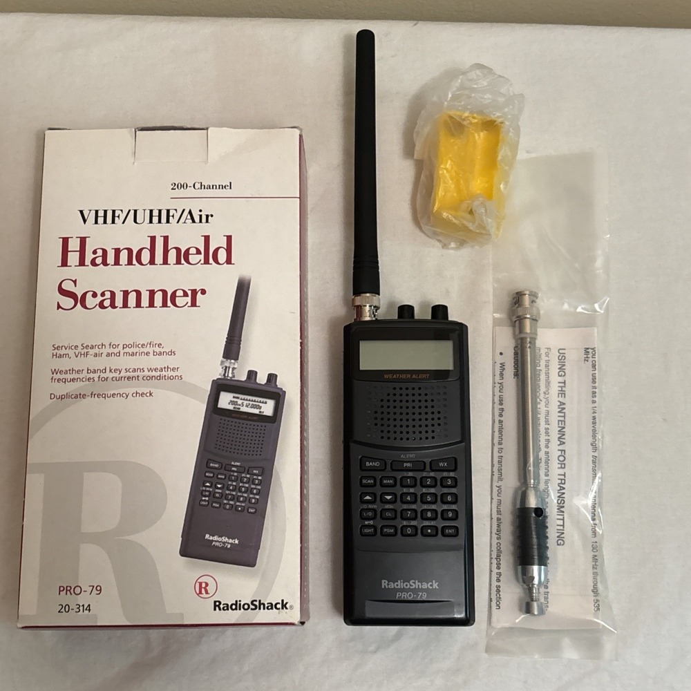 RadioShack Pro 79 200 Channel VHF UHF AIR Handheld Scanner 20-314